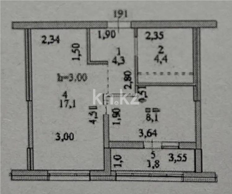 Продажа 1-комнатной квартиры, 35.7 м², ул. Е-429, дом  14 в Астане