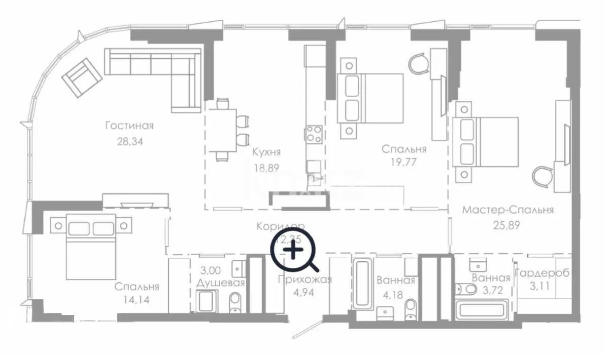 Продажа 4-комнатной квартиры, 138 м² в Астане