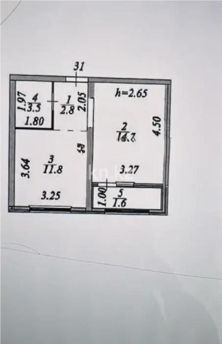 Продажа 1-комнатной квартиры, 34.4 м², ул. Хусейна бен Талала, дом  39/1 в Астане