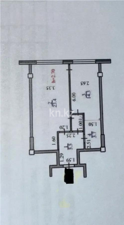 Продажа 2-комнатной квартиры, 47 м² в Алматы