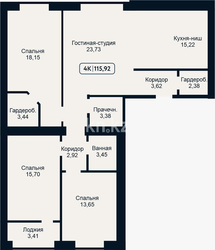 Продажа 4-комнатной квартиры, 115 м² в Караганде