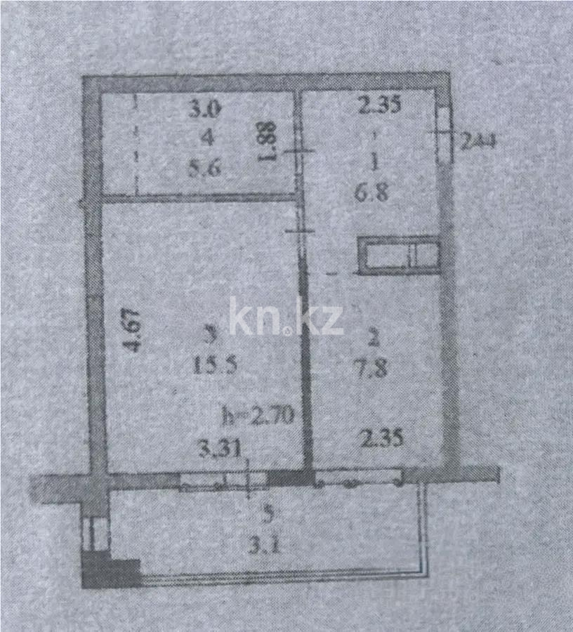Продажа 1-комнатной квартиры, 38.8 м² в Астане - фото 4