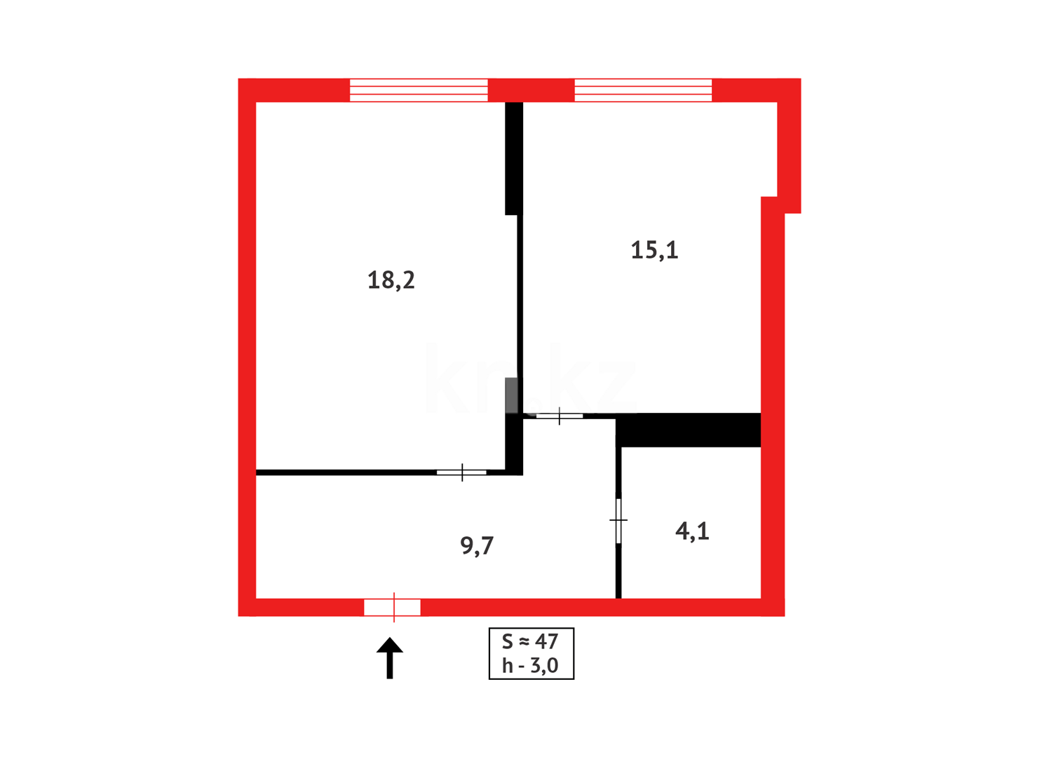 Продажа 1-комнатной квартиры, 47.1 м² в Астане - фото 12