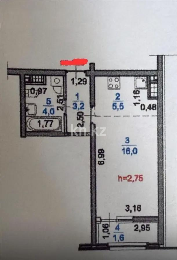 Продажа 1-комнатной квартиры, 30.2 м² в Алматы