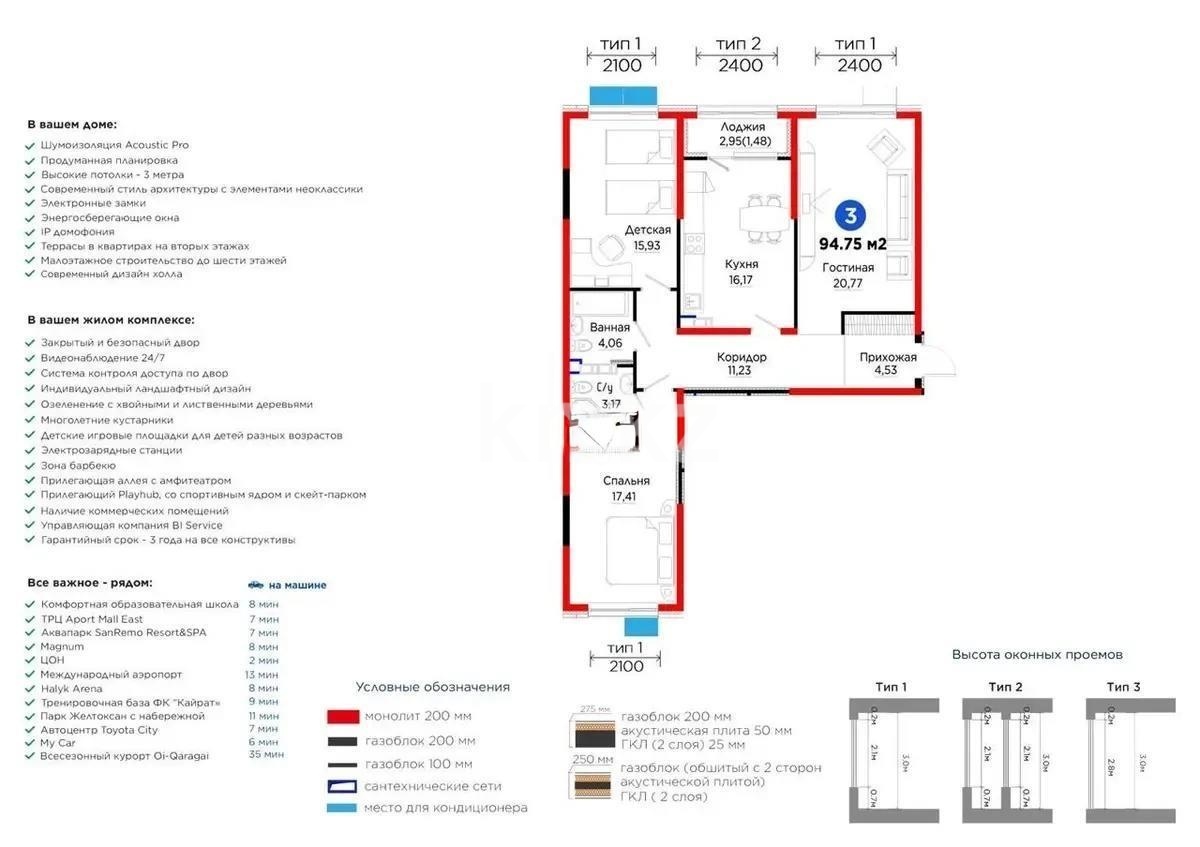 Продажа 3-комнатной квартиры, 95 м² в Алматы - фото 4
