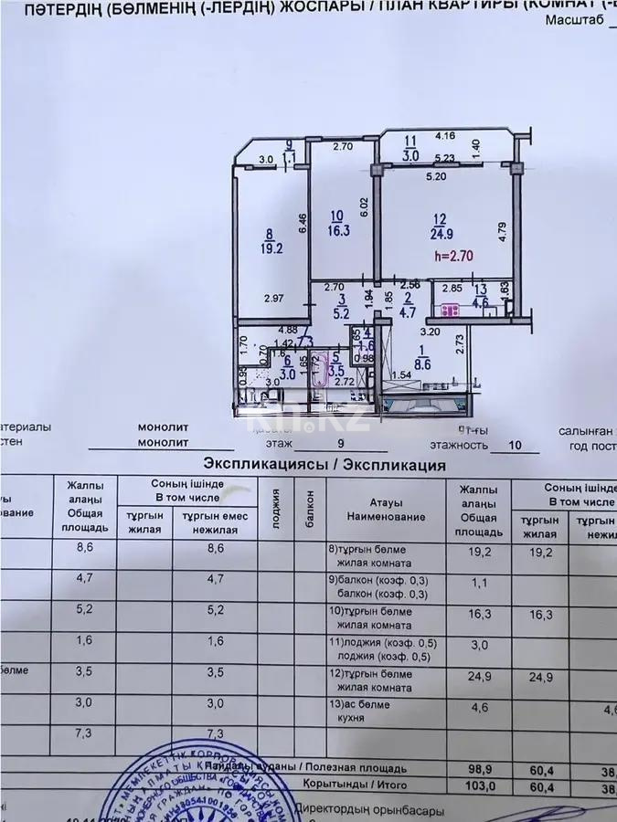 Продажа 3-комнатной квартиры, 103 м² в Алматы - фото 8