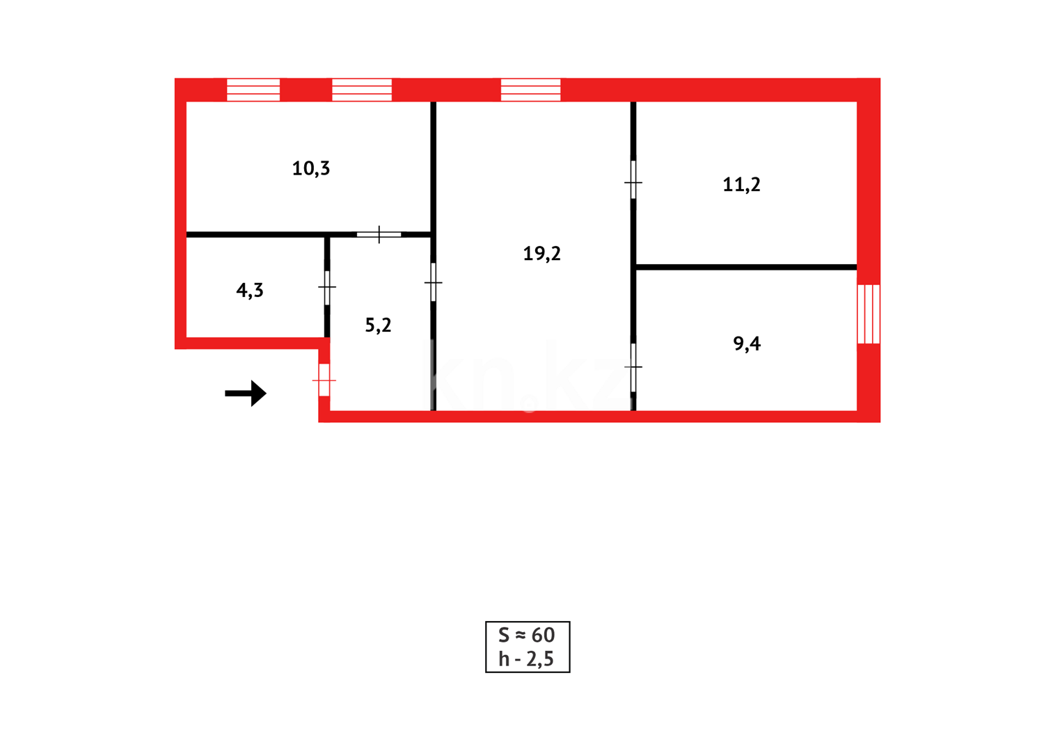 Продажа 3-комнатной квартиры, 64 м² в Караганде - фото 21