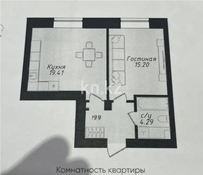 Продажа 2-комнатной квартиры, 45 м² в Астане