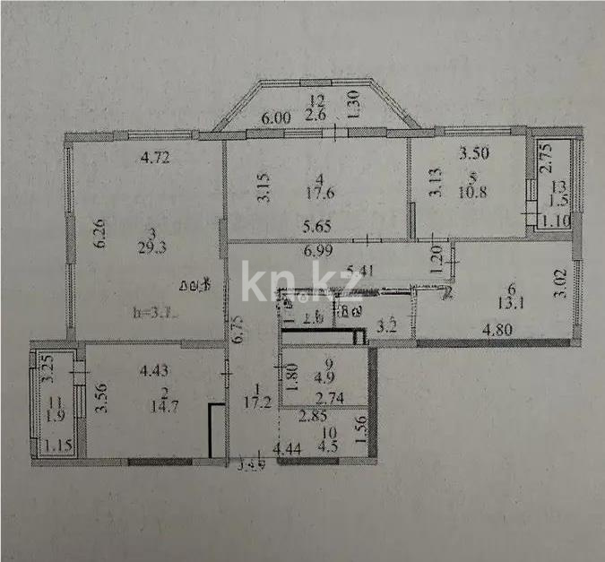 Продажа 4-комнатной квартиры, 123.3 м² в Астане