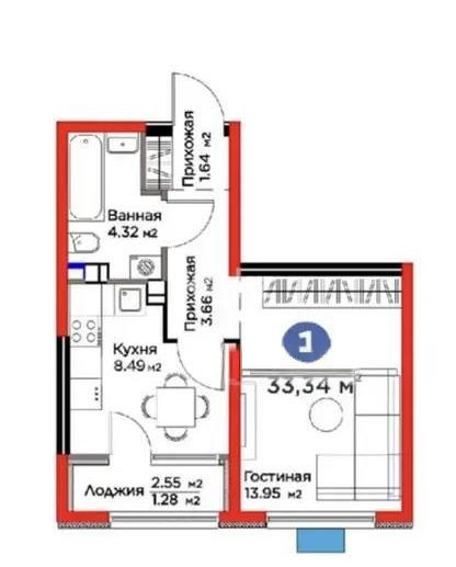 Продажа 1-комнатной квартиры, 34 м², мкр-н Гажайып, дом  11/15а в Алматы