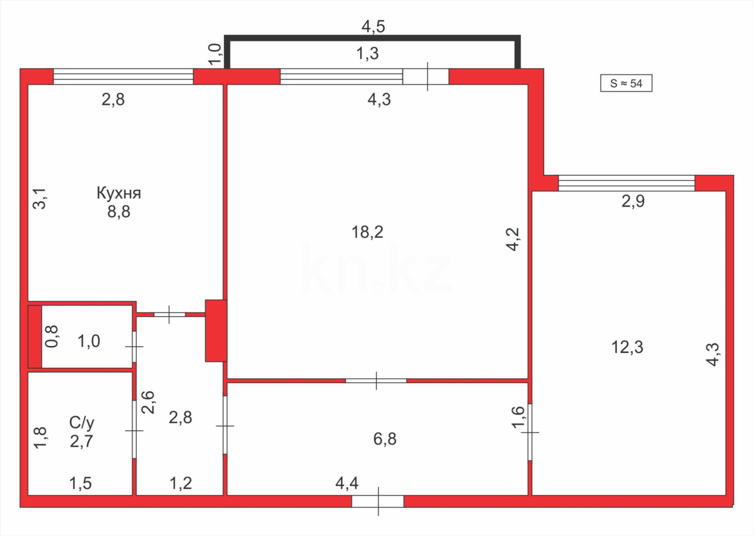 Продажа 2-комнатной квартиры, 53 м², ул. Университетская в Караганде - фото 9