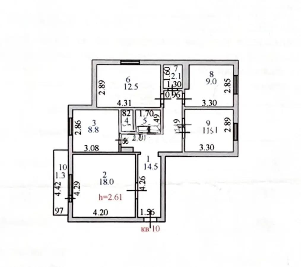Продажа 4-комнатной квартиры, 79.4 м² в Астане