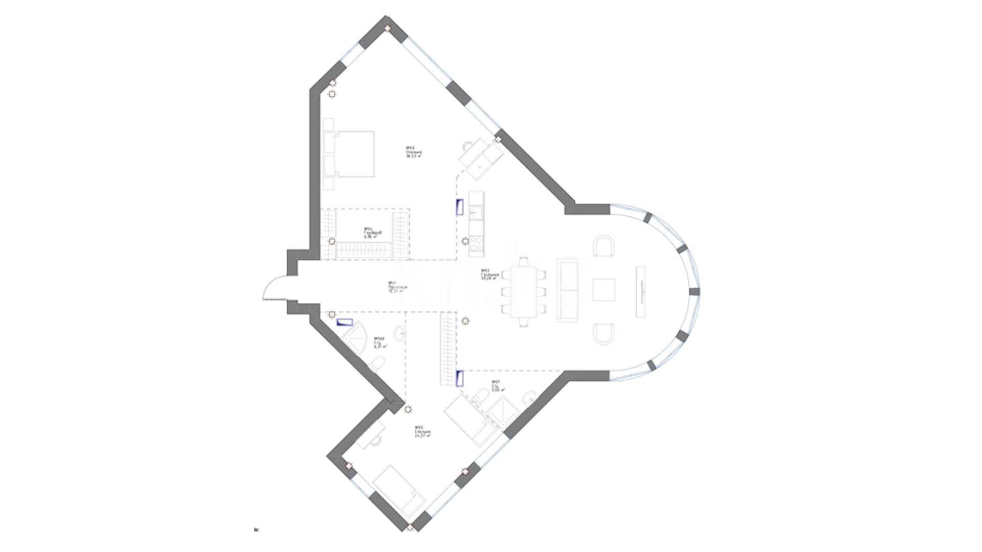 ЖК Millenium, 3-комнатная, цена 237 150 000 ₸, 1 500 000 ₸&nbsp;/&nbsp;м²