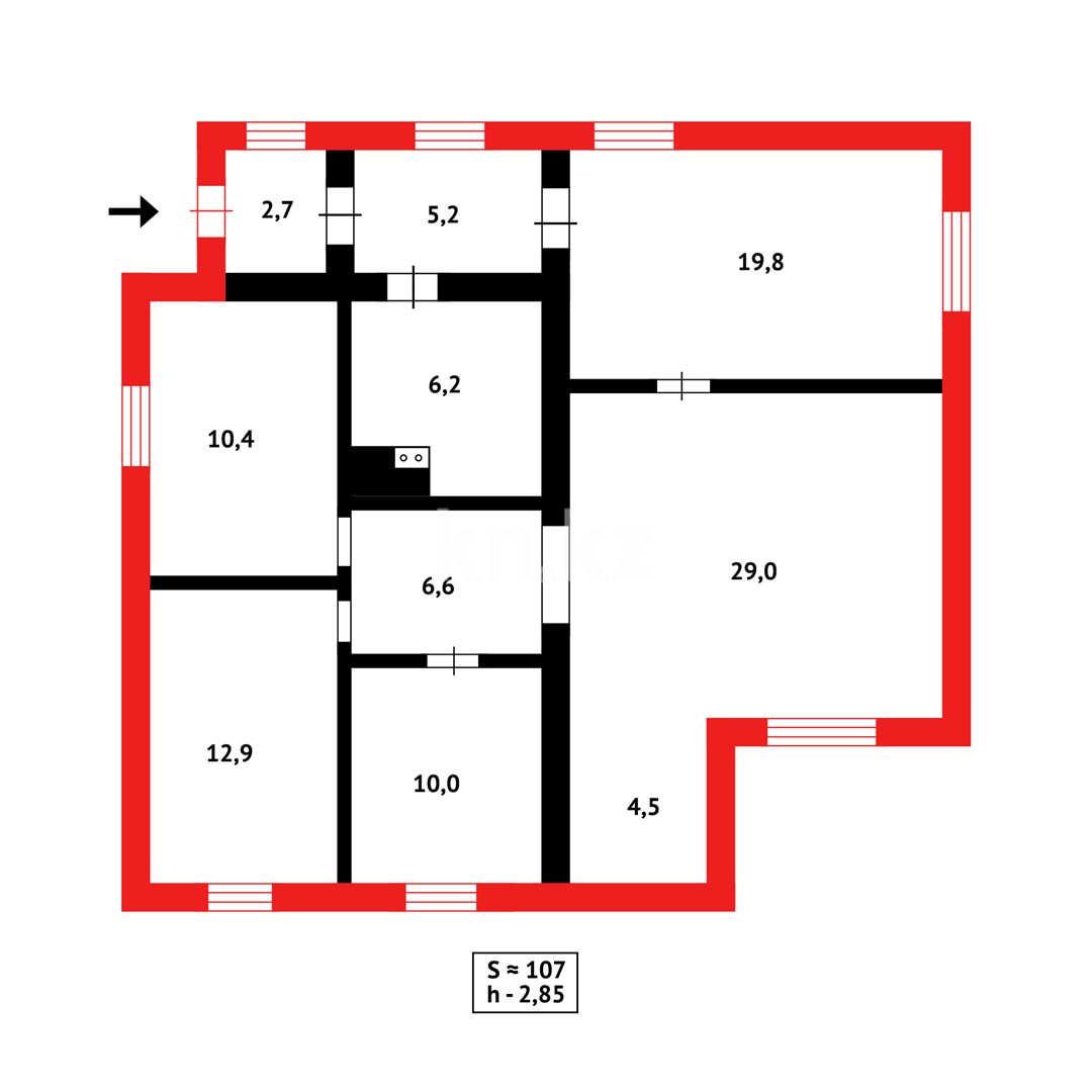 Продажа 4-комнатного дома, 147.3 м², ул. Разрезовская, дом  36 в Караганде - фото 40