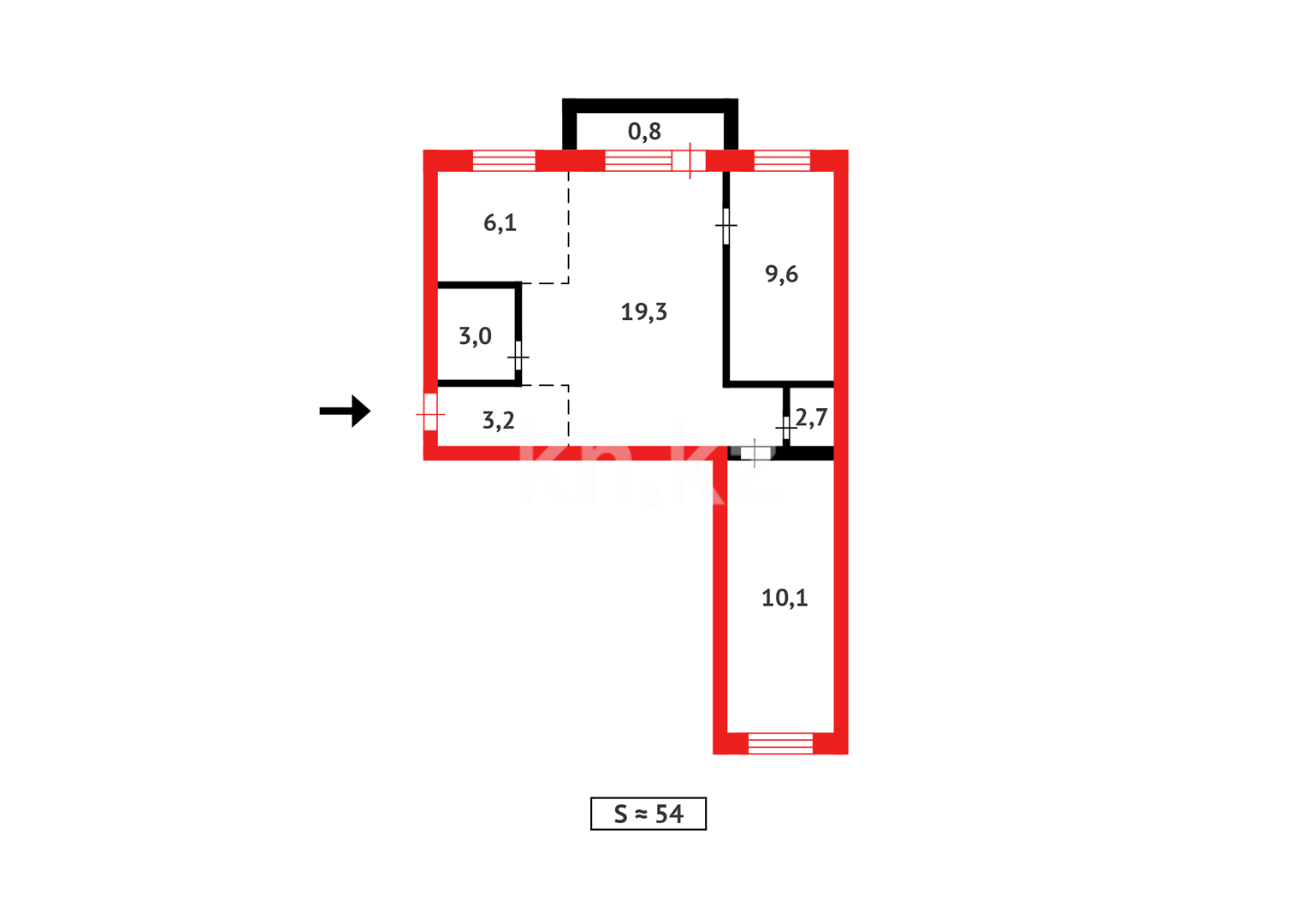 Продажа 3-комнатной квартиры, 53 м², ул. Менделеева, дом  6 в Темиртау - фото 19