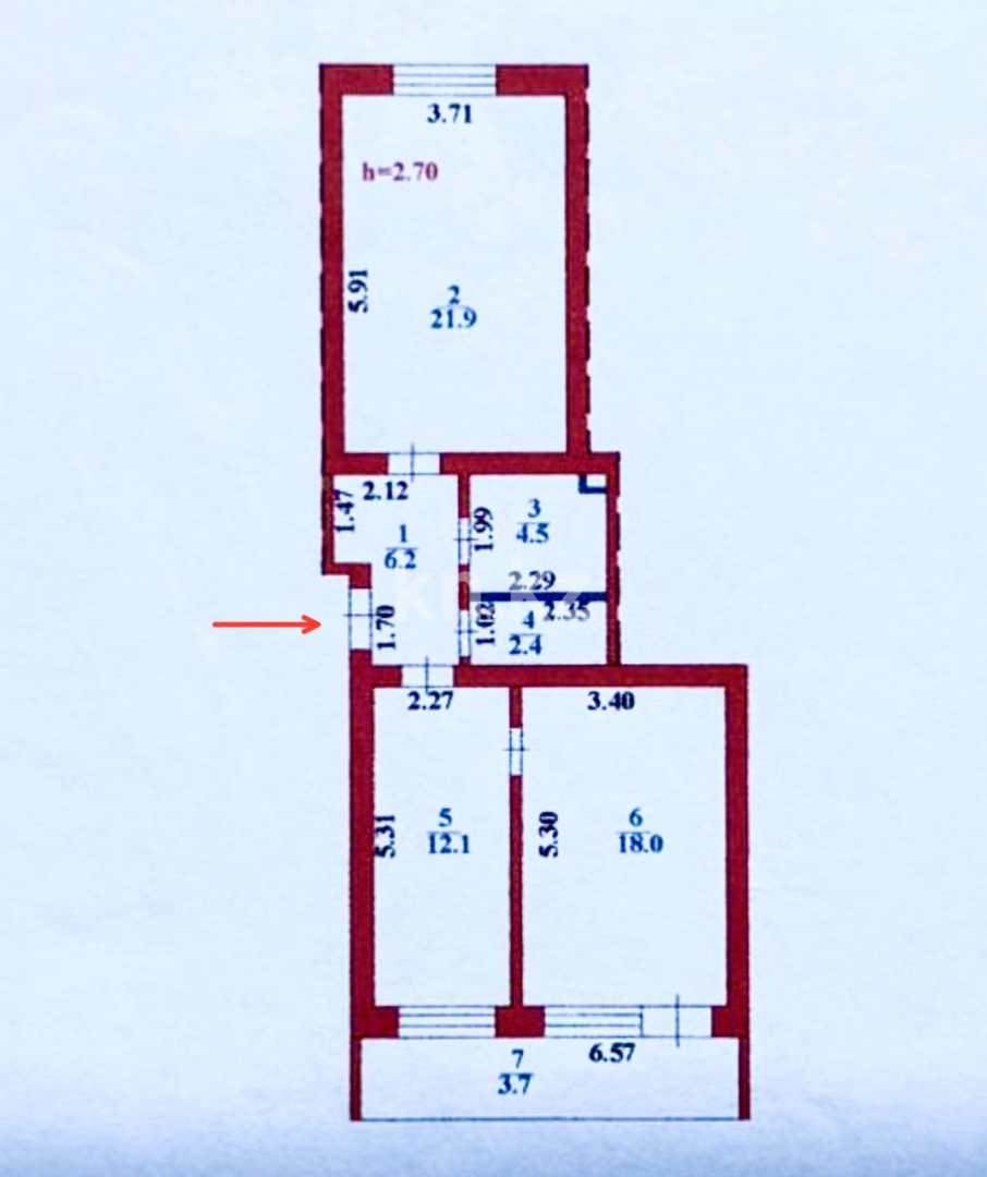 Продажа 3-комнатной квартиры, 70 м² в Астане - фото 2