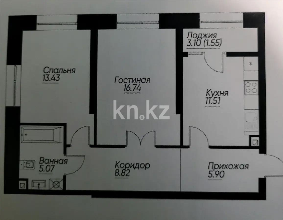 Продажа 2-комнатной квартиры, 63 м², ул. Навои, дом  30а/1 в Алматы