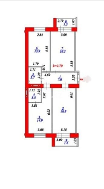 Продажа 3-комнатной квартиры, 82 м² в Астане