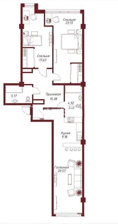 Продажа 4-комнатной квартиры, 99 м² в Алматы
