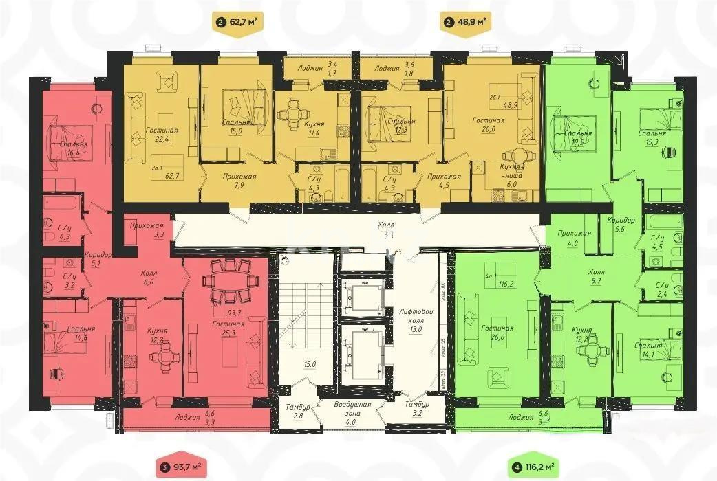 Продажа 4-комнатной квартиры, 116.2 м² в Астане