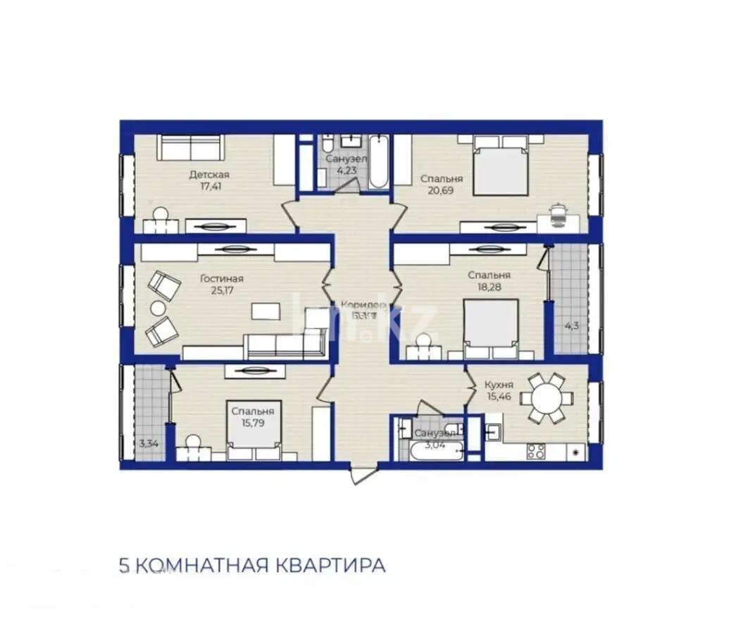 Продажа 5-комнатной квартиры, 142 м² в Астане - фото 6