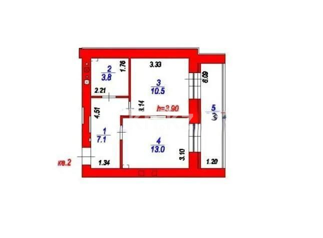 Продажа 1-комнатной квартиры, 38.4 м² в Астане