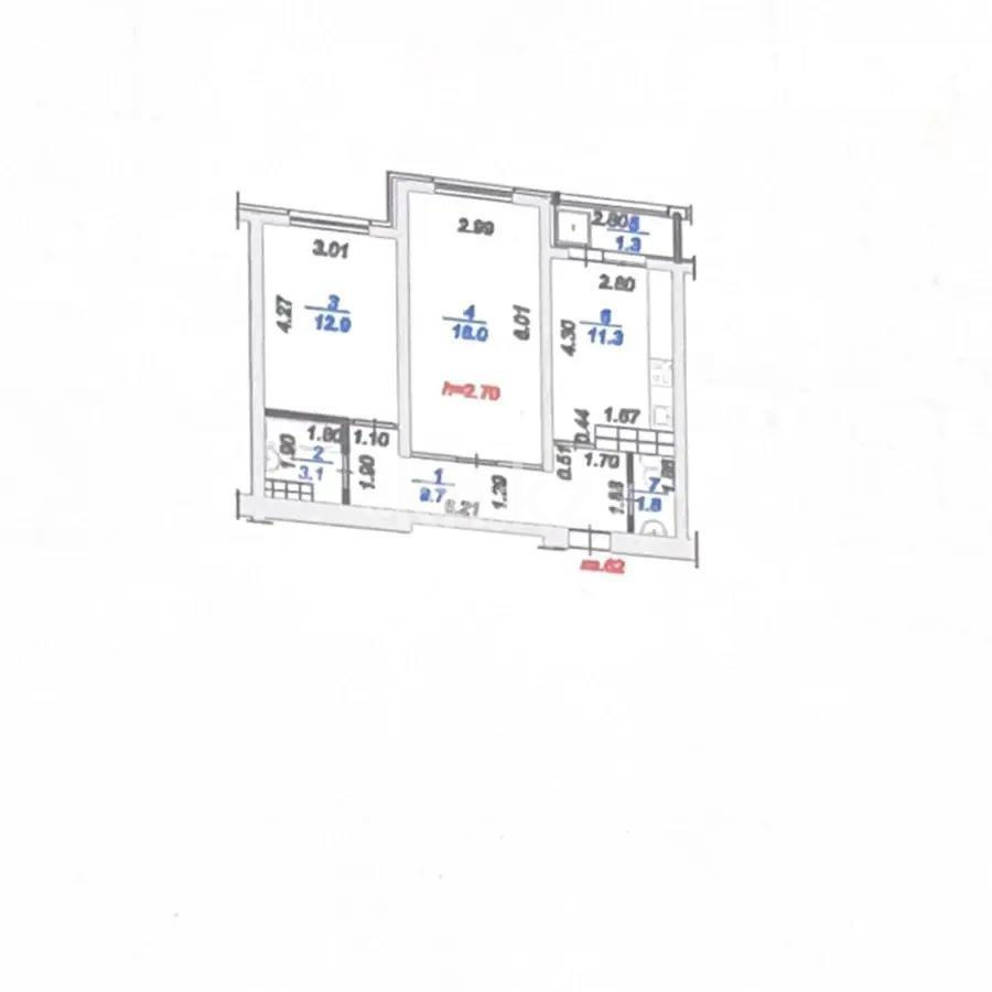 Продажа 2-комнатной квартиры, 58.1 м², ул. Омарова, дом  1 в Алматы