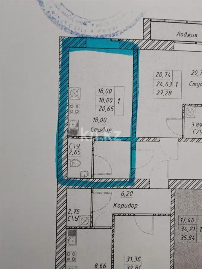 Продажа 1-комнатной квартиры, 20.65 м², ул. Тынышбайулы, дом  6 стр в Астане