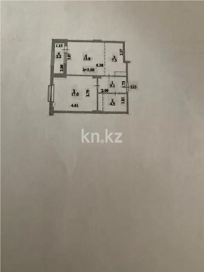 Продажа 2-комнатной квартиры, 52.1 м² в Астане