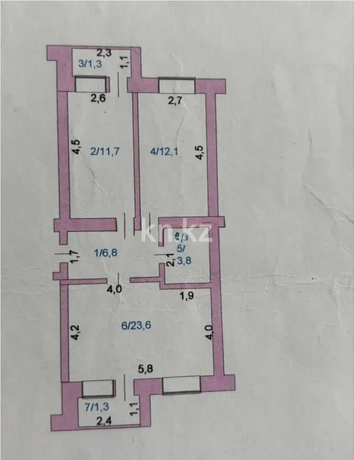 Продажа 2-комнатной квартиры, 60.6 м² в Астане - фото 6