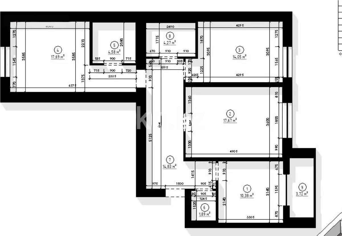 Продажа 3-комнатной квартиры, 91 м², ул. Момышулы, дом  15/2 в Караганде