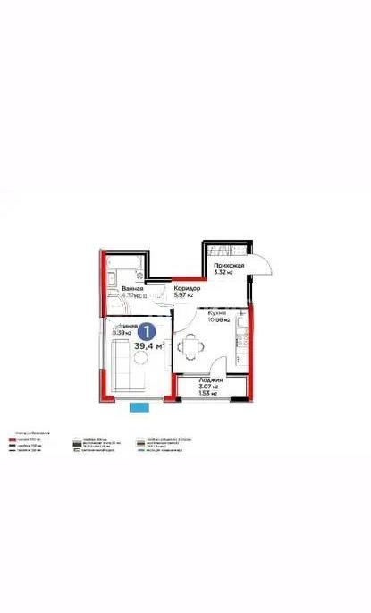 Продажа 1-комнатной квартиры, 39.4 м² в Алматы