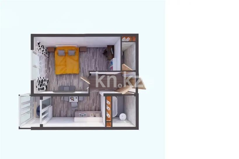 Продажа 1-комнатной квартиры, 40.58 м², ул. Алтын орда, дом  7/1а в Алматы