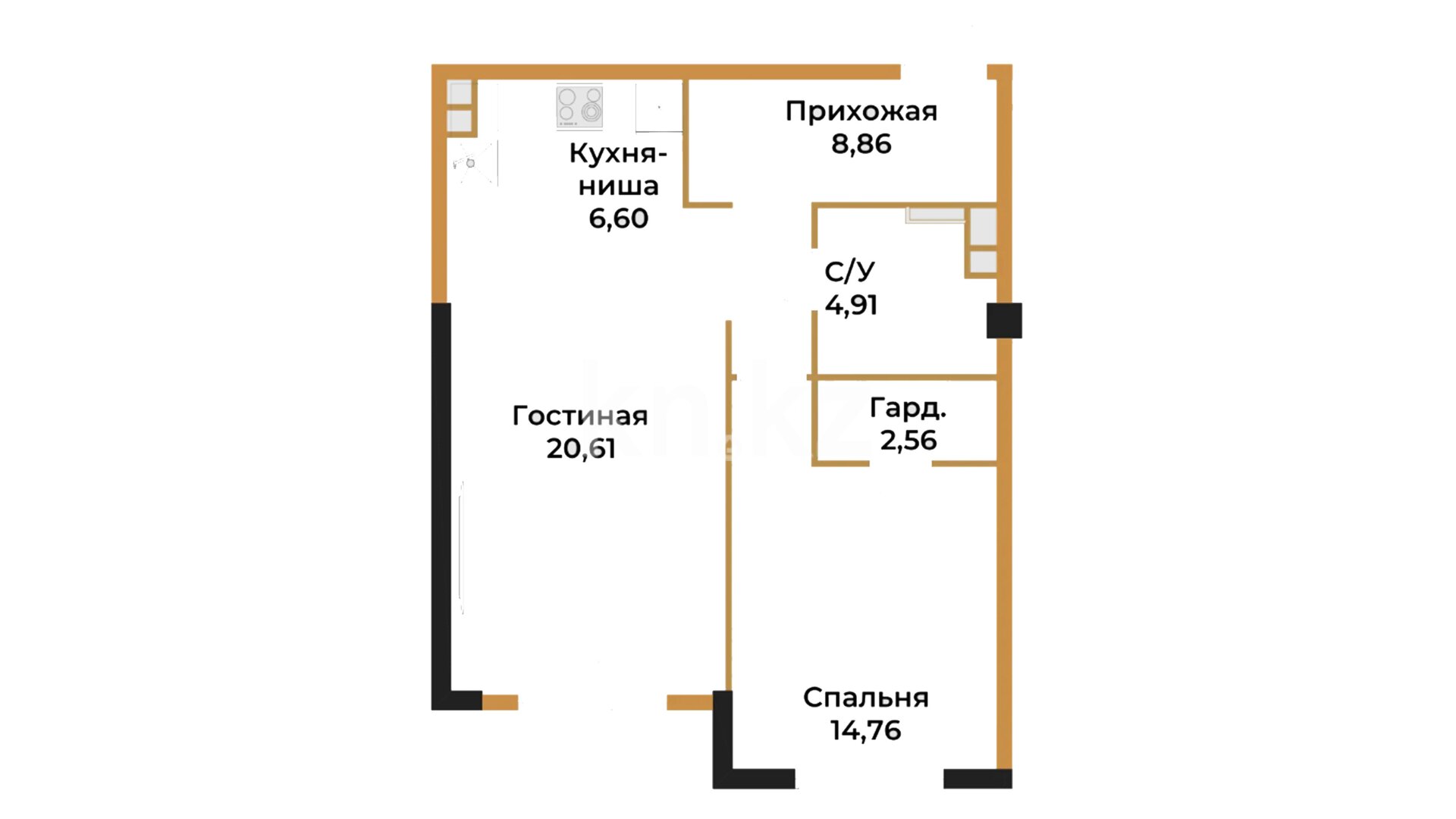ЖК Hayat Regency, 2-комнатная, цена 84 535 000 ₸, 1 450 000 ₸&nbsp;/&nbsp;м²