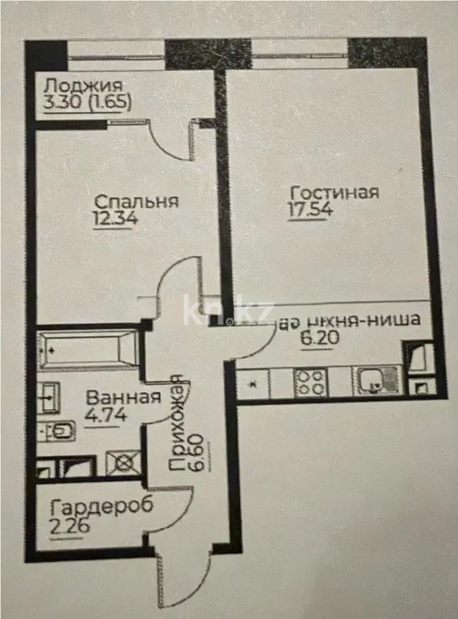Продажа 2-комнатной квартиры, 51.33 м², ул. Навои, дом  30а/1 в Алматы - фото 3