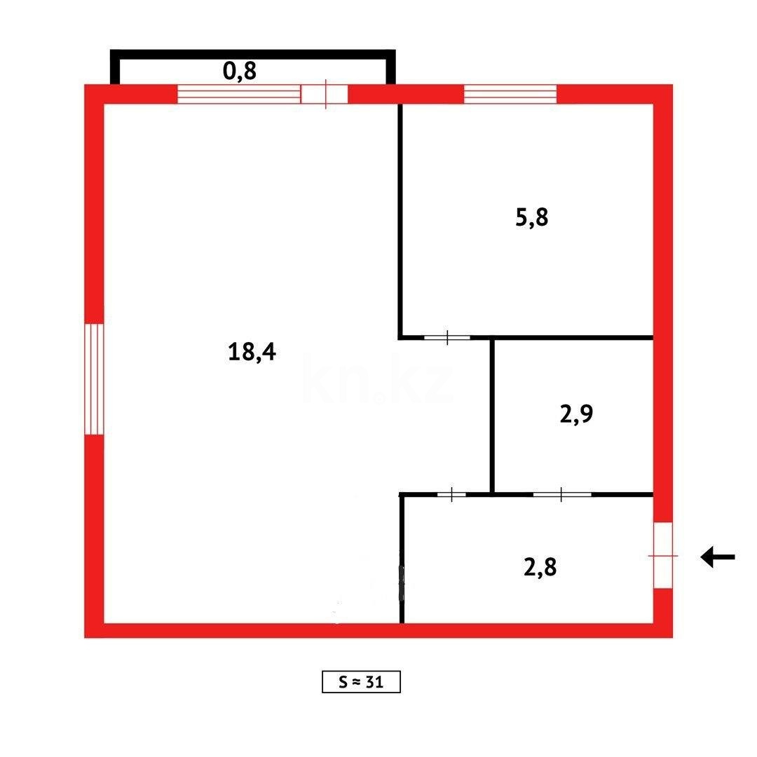 Продажа 1-комнатной квартиры, 31 м² в Темиртау - фото 9