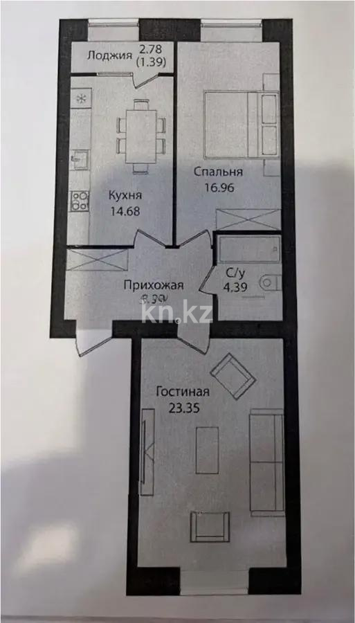 Продажа 2-комнатной квартиры, 70 м² в Астане - фото 4