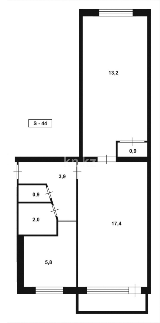 Продажа 2-комнатной квартиры, 44 м² в Караганде - фото 7