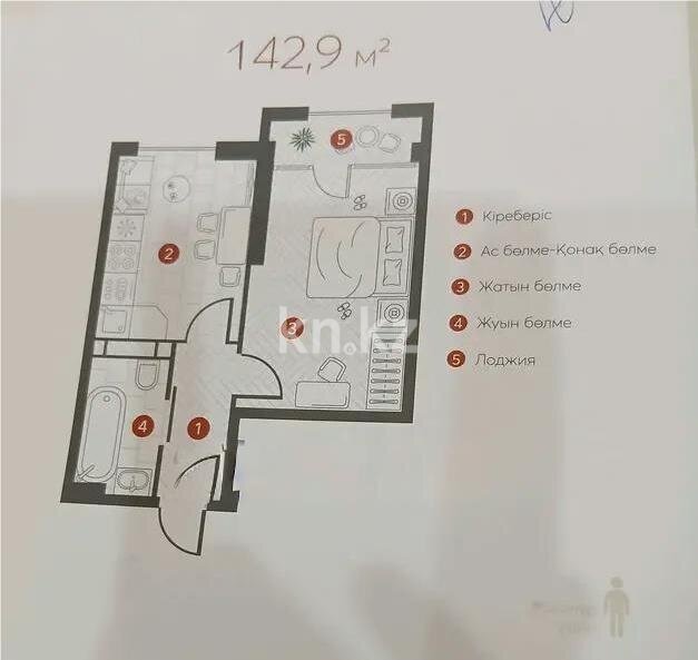 Продажа 1-комнатной квартиры, 42.9 м² в Алматы