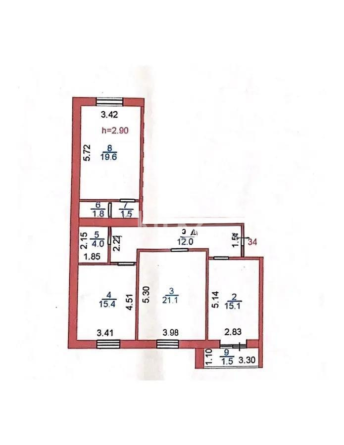 Продажа 3-комнатной квартиры, 96 м² в Караганде - фото 8