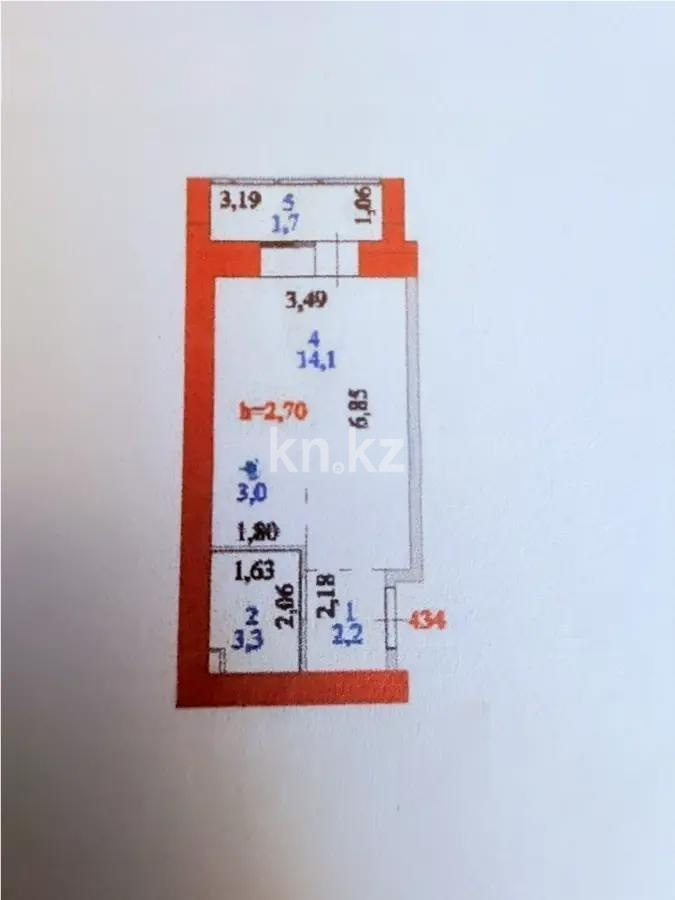 Продажа 1-комнатной квартиры, 24.3 м² в Астане - фото 4