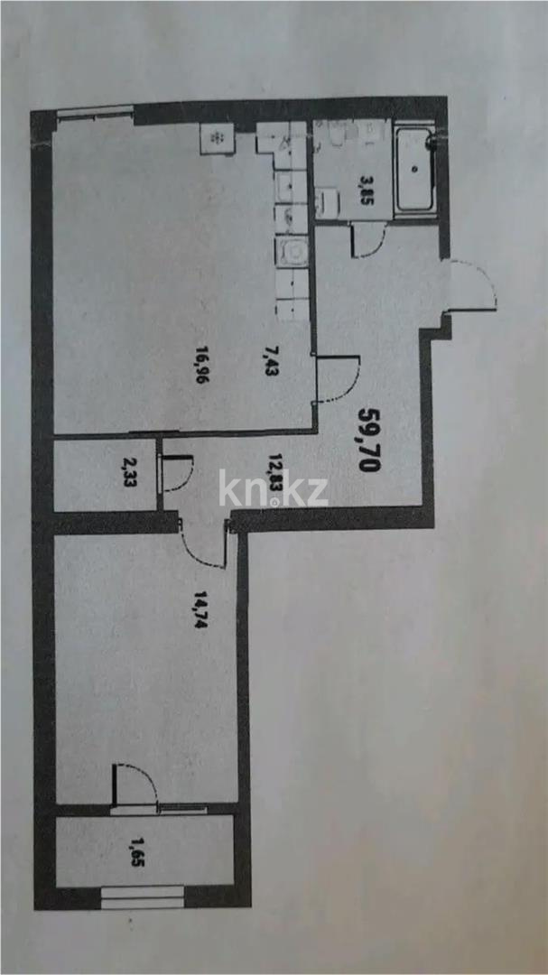 Продажа 2-комнатной квартиры, 60 м², ул. Бокейхана, дом  27/4 в Астане