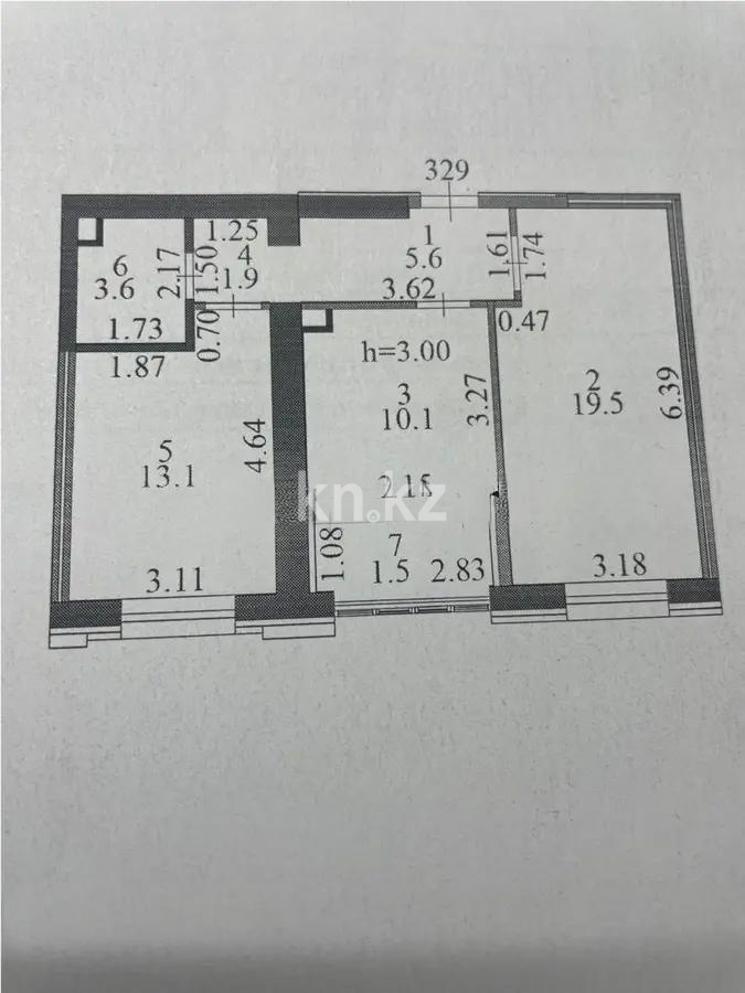 Продажа 2-комнатной квартиры, 55.3 м², ул. Култегин, дом  4 в Астане