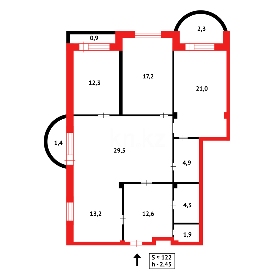Продажа 4-комнатной квартиры, 121.5 м², ул. Иманова в Астане - фото 14
