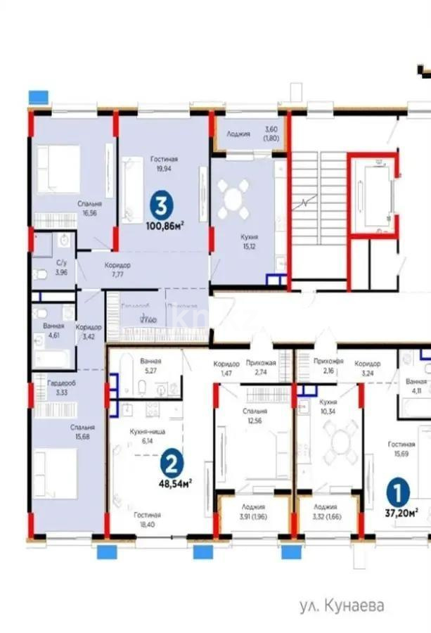 Продажа 3-комнатной квартиры, 101 м² в Астане