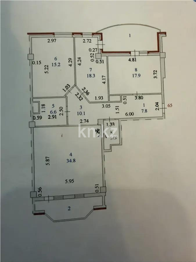 Продажа 3-комнатной квартиры, 131 м² в Астане - фото 8
