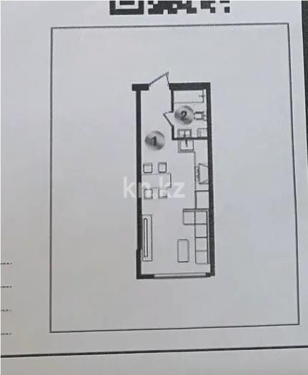 Продажа 1-комнатной квартиры, 28.35 м², ул. Сыбызгы, дом  100 стр в Алматы