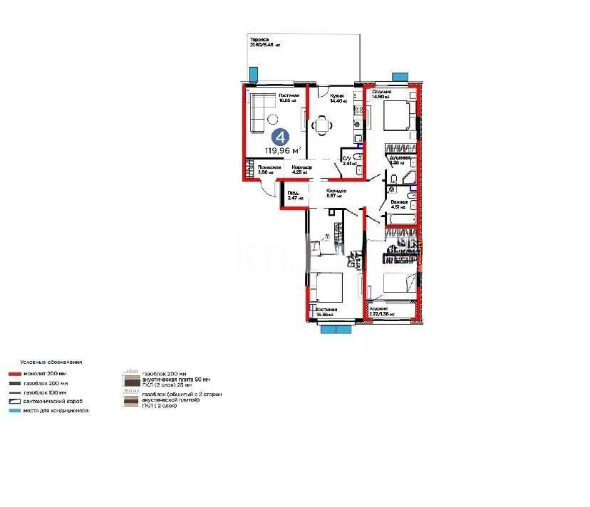 Продажа 4-комнатной квартиры, 120 м² в Алматы