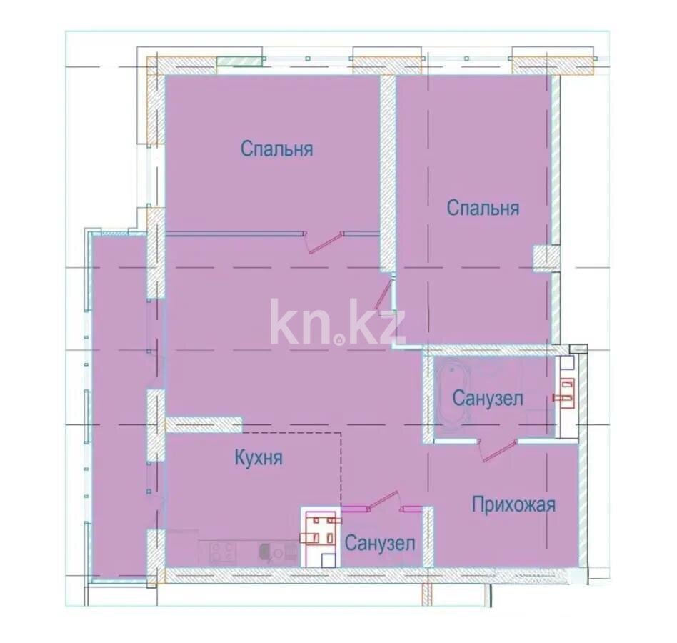 Продажа 3-комнатной квартиры, 99.9 м² в Алматы