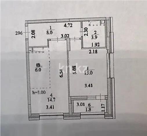 Продажа 2-комнатной квартиры, 50 м² в Астане